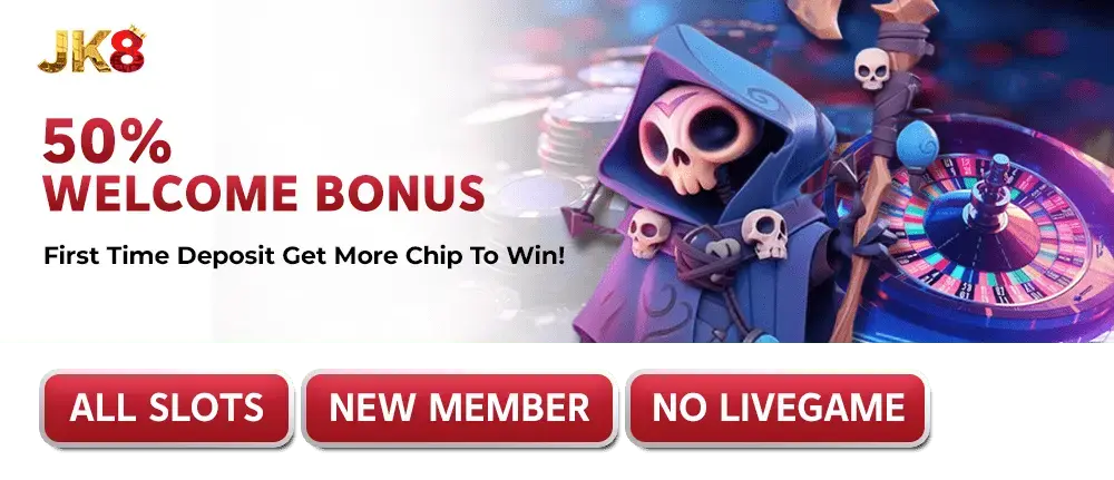JK8 Online Casino Welcome Bonus 2025 PNG